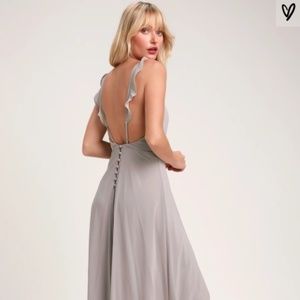 Meteoric Rise Light Grey Maxi Dress  - Lulus Small